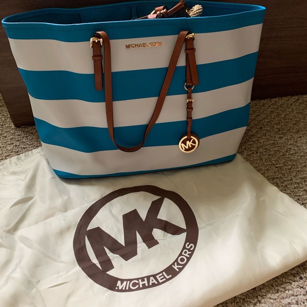 Michae Kors striped Tote Bag